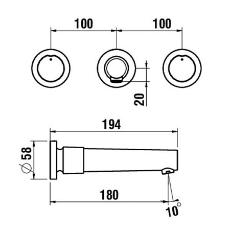 Смеситель Laufen The New Classic HF900524100000 для раковины, хром