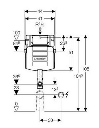 Смывной бачок скрытого монтажа Geberit UP320 109.300.00.5 для унитазов