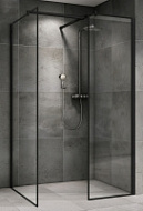 Душевая перегородка ABBER Immer Offen AG67129B прозрачное/черный