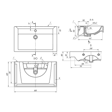Мебельная раковина Dreja Q 80