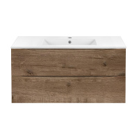 Тумба с раковиной Vincea Mia VMC-2MC100VO 100 подвесная, 2 выкатных ящика, V.Oak