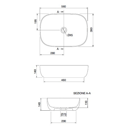 Раковина Scarabeo Glam 1804 