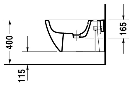 Биде подвесное Duravit Happy D.2 2258151300 антрацит матовый