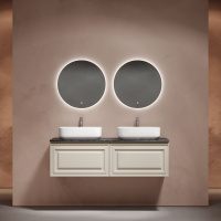 Мебель для ванной со столешницей Sancos Very 140 VR70CE+TT140A1X Beige Soft/Black Sky