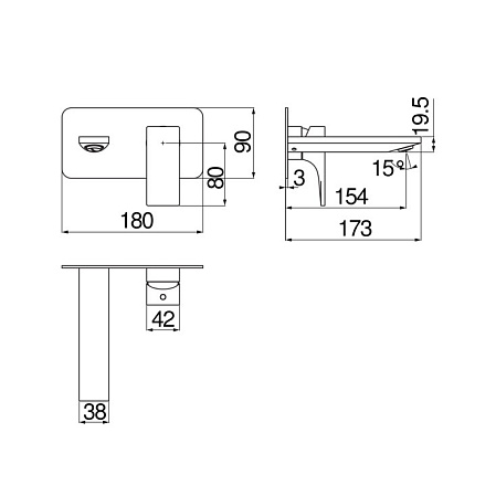 Смеситель Nobili Seven SE124198BM для раковины, черный матовый