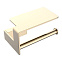 Держатель туалетной бумаги Boheme Q 10941-G с полкой, золото