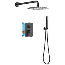 Душевой комплект Aquatek Оберон AQ1272MB черный матовый Душевой комплект Aquatek Оберон AQ1272MB черный матовый