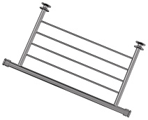 Полка прямая Сунержа Без серии 01-2012-4370 для водяных и электрических, хром черный