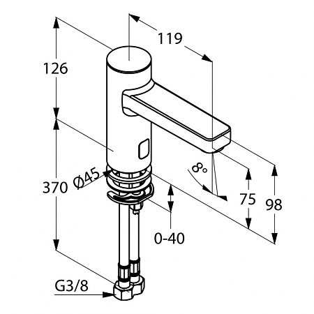 Смеситель Kludi Zenta 3820205 для раковины, хром