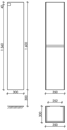 Шкаф-пенал Sancos Cento PCN35KE карпатская ель