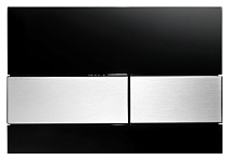 Кнопка смыва Tece Square 9240806 черное стекло, кнопка сатин