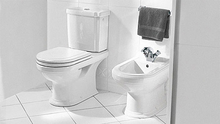 Унитаз-компакт Villeroy & Boch Hommage 666210R1 CeramicPlus альпийский белый/лаутнь