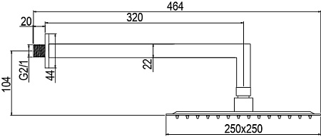 Душевой комплект AQG Bold 19BOLEC20905 черный матовый