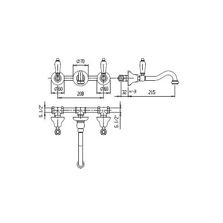 Смеситель Cezares Lord LORD-BLS1-01 для раковины
