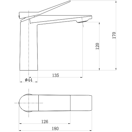 Смеситель для раковины beWash Ripple BVMM0BS135 хром