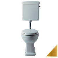 Унитаз напольный Simas Londra LO911bi горизонтальный выпуск, со средним бачком, белый/золото