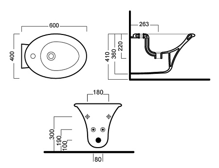 Биде подвесное Hatria Sculture Y0BF01