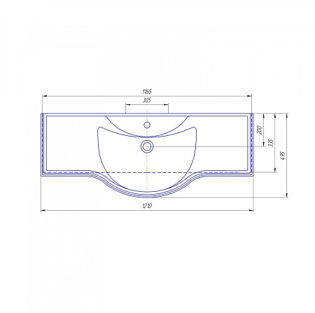 Тумба с раковиной Tessoro Foster TS-F90120-C-W 120 белый