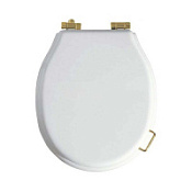 Крышка-сиденье для унитаза Boheme 906-W-BR микролифт, белый/петли бронза