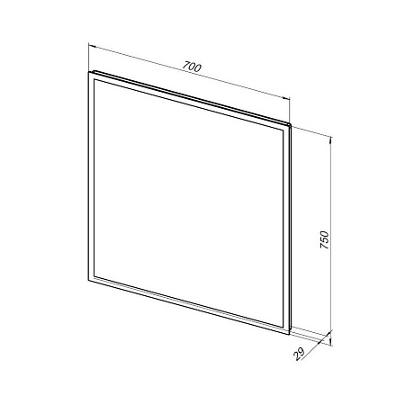 Зеркало Aquanet Оптима 00288964 70 белый матовый