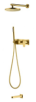 Душевой комплект Boheme Spectre 454-2-G для ванны с душем, золото Душевой комплект Boheme Spectre 454-2-G для ванны с душем, золото