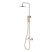 Душевая стойка Boheme Stick 128-WG ручка Diamond, белый/золото