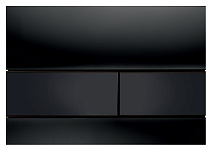 Кнопка смыва Tece Square 9240809 чёрное стекло, кнопка черная