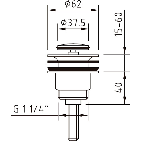 Донный клапан Clever Lynx 98673 хром