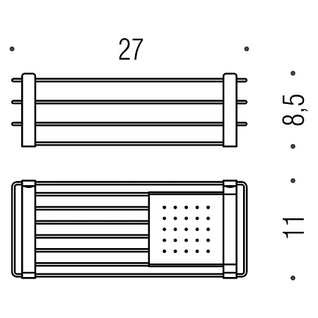 Полка металлическая Colombo Angolari B9632.OM золото матовое