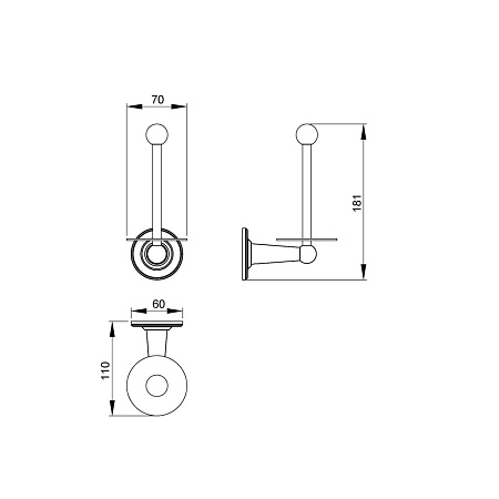 Держатель туалетной бумаги Timo Nelson 160044/02 антик