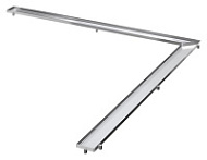 Решетка под плитку Tece TECEdrainline Plate 611270 120х120 угловая, нержавеющая сталь