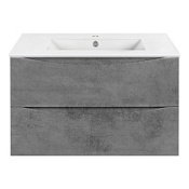 Тумба с раковиной Vincea Mia VMC-2MC800BT 80 подвесная, 2 выкатных ящика, Beton