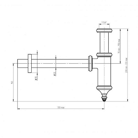 Сифон для раковины Migliore Ricambi 27763 хром