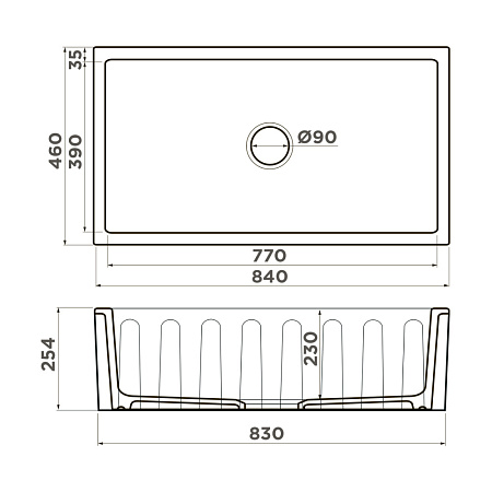 Кухонная мойка Omoikiri Mikura 83-PE 46x84x25.4 Pebble