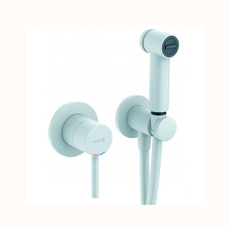 Гигиенический душ со смесителем Kludi Bozz 389985376 белый матовый