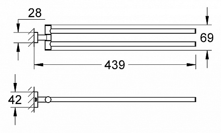 Полотенцедержатель Grohe Essentials Cube 40624000