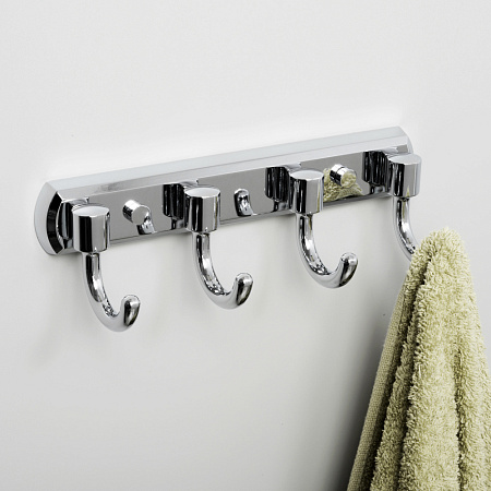 Вешалка на 4 крючка WasserKRAFT Oder K-3074 хром