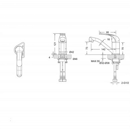 Смеситель Bravat FIT F1233188CP-RUS для кухни хром