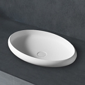 Раковина накладная ABBER Stein AS2614 белый матовый