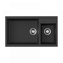 Кухонная мойка Omoikiri Tedori 86-2-LB-BL 86х50 черный