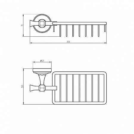 Полка Migliore Fortuna 27702 золото