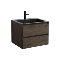 Тумба с раковиной Vincea Luka VMC-2L600RO 60 подвесная, 2 выкатных ящика, R.Oak