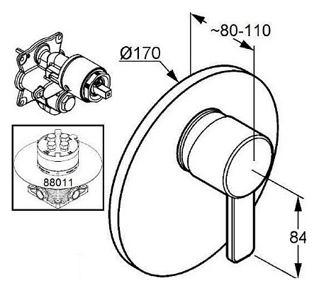 Смеситель Kludi Zenta 386559175 для душа