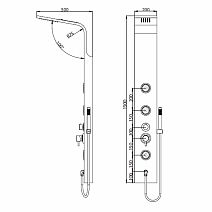 Душевая панель RGW Shower Panels 21140104-04 черный