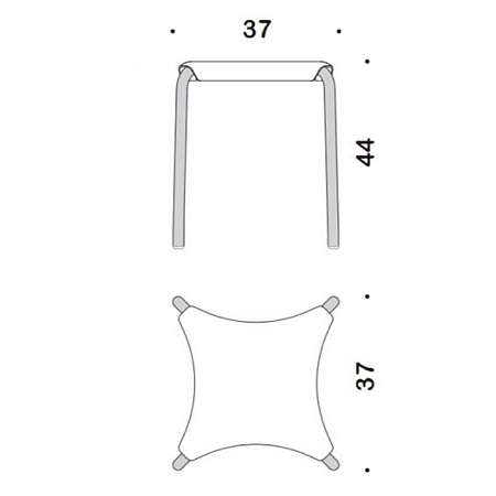 Табурет Colombo Complementi B9955.BI белый