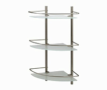 Полка WasserKRAFT Ammer K-3733 стеклянная, тройная, матовый хром