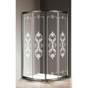 Душевой уголок Cezares Giubileo GIUBILEO-R-2-90-SCORREVOLE-CP-Br 90 прозрачное стекло с рисунком