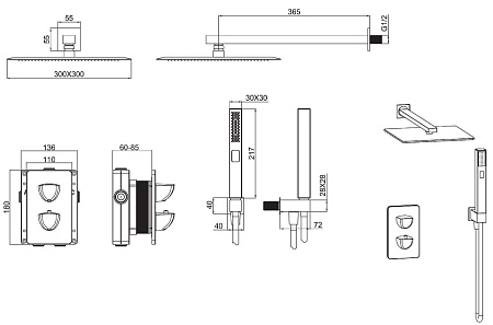 Душевой комплект Allen Brau Infinity 5.21016-00 хром
