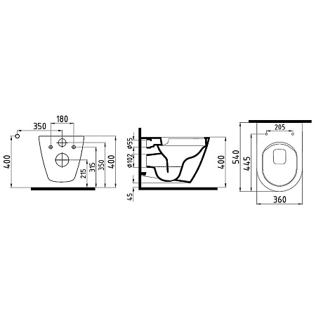 Унитаз подвесной beWash Alesta ALKA054H1VE0W5SZ0 с системой микролифт, белый