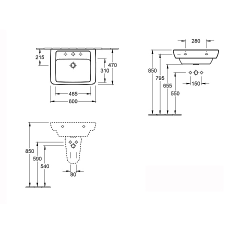 Раковина Villeroy & Boch Verity Design 51036001
